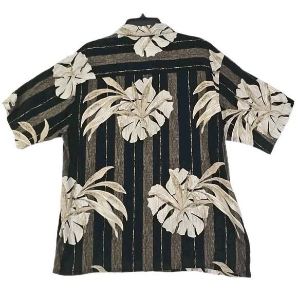 Puritan ~Men's Size L~ Brown/Black Hawaiian Button Up Casual Shirt Short Sleeve. - Picture 6 of 10